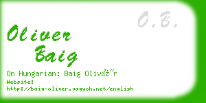 oliver baig business card